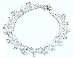Sterling Silver Jewelry Ankle Bracelet Pairs 10.25 inches (sanklt007)