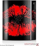 Sony PS3 Skin Big Kiss Lips Red on Black