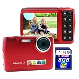 New Huge 2.7 Inches LCD Face Detection + Smile Shutter Mode Red Digital Camera + Camcorder + Webcam (8GB included)