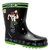 Ben 10 Boys Welly Slip On Black Rubber Wellington Boots Wellies