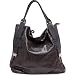 Designer Inspired Two-Tone Synthetic Leather Python Embossed Tote Bag - Black