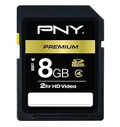 PNY Optima 8GB SDHC Class 4 Flash Memory Card P-SDHC8G4-EF
