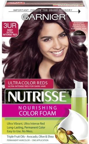 Garnier Nutrisse Nourishing Color Foam, 3UR Deep Ultra Intense Red by Garnier Hair Color