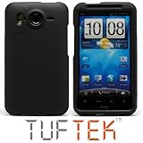 TUF TEK Black Snap-On Hard Rubberized Skin Cover Case for HTC Inspire 4G /  ....