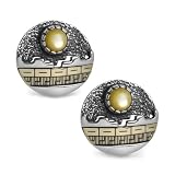 Roderick Tenorio Golden Mother of Pearl Earrings