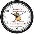 Habit 1 - Those Committed #1 (Spanish Text) - Wall Clock from THE 7 HABITS - CLOCK COLLECTION by WatchBuddy Timepieces (White Frame)