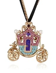 Betsey Johnson "Imperial Princess" Carriage Long Pendant Necklace, 35"
