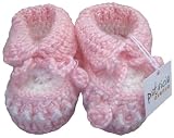 Handmade Baby Moccasins - Candy Pink (100% Hand-crocheted)