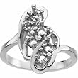 14K White Gold Mother's Ring - 6 Gemstone -- YOU CHOOSE THE COLORS!