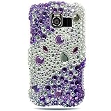 Hard Snap-on Shield With PURPLE SILVER FULL Bling Bling Diamonds Desing Fac ....
