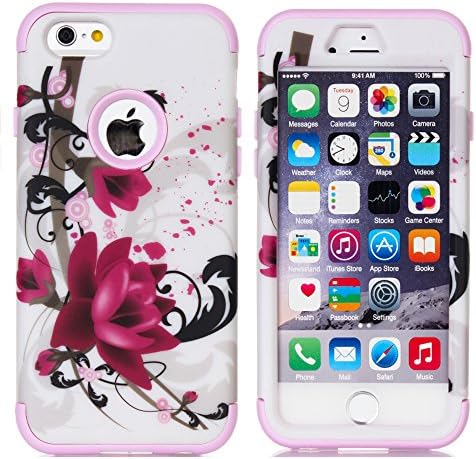 For iPhone 6s Case,iPhone 6s Hard Case,Thinkcase Soft TPU Case 3in1 Design Dual Layer Hybrid Hard Case Cover for iPhone 6s 4.7"(2015)(Pink)