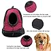 Petroad Pet Carrier Pet Travel Backpack for Dogs and Cats- Easy-Fit Adjustable Dog Cat Mesh Carrier- Comfortable-Environmental Friendly-Color (Rose Red)