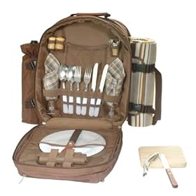 Picnic Gift Conquest Deluxe Two Person Picnic Backpack with Blanket by Blankets & Throws