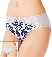 2 Pack Per Una Cotton Rich Floral Lace High Leg Knickers