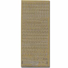 Konturensticker mit Buchstaben gold 814