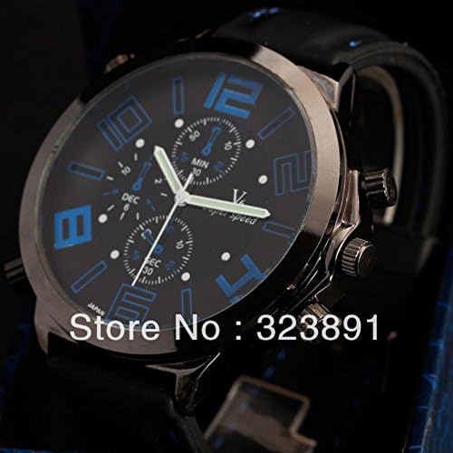 SunShine Day 2015 New Fashion V6 Cool Sport Military Design Ultra Big Dial Rubber Strap Hot Selling Casual Men Male Wrist Quartz Watch