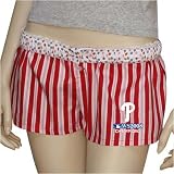 Philadelphia Phillies 2008 World Series Champions Ladies Red Striped Marquis Shorts