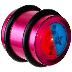 16mm Hot Pink Anodized Titanium Blinking Plug