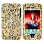 Sparkling Gold Leopard Full Diamond Rhinestone Snap on Hard Skin Cover Case for Apple Iphone 3g 3gs