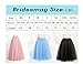 Bridesmay Women Tea Length Tulle Skirt Evening Gown Prom Formal Skirt
