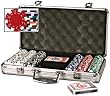 Set of 300 11.5 gr Dice Striped Poker Chips, Choose Plain or Dollar Denominated Chips