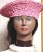 Nc24, Hand Crocheted Multipink Chenille and Gimp Tweed Beret for Women and Teens Offered in Combination with Three Strand Pearl Bauer Necklace