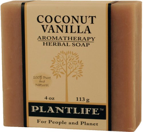Coconut Vanilla 100% Pure & Natural Aromatherapy Herbal Soap- 4 oz (113g)