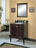 Fairmont Single Sink Bathroom Vanity 104-VT30A. 29 3/8'' W x 19'' D x 36'' H, Espresso, Wood, Ceramic, Porcelain. Mirror is not included