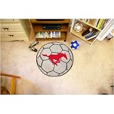 29 Round Southern Methodist (SMU) Mustangs Soccer Mat