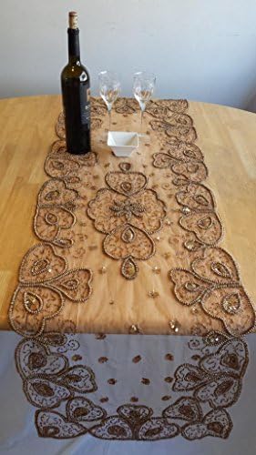 SAC Table Runner - Beaded Beige 56 x 20