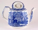 George Jones Abbey Ware blue and white teapot