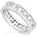 One of a Kind 2 3/4ctw Baguette & Princess Diamond Eternity Band (GH/VS-SI) in Platinum