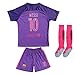 2016/2017 BARCELONA #10 LIONEL MESSI AWAY PURPLE SOCCER JERSEY & SHORTS YOUTH SIZES