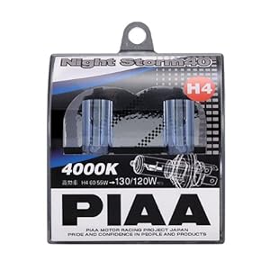 【クリックで詳細表示】PIAA [ ピア ] ハロゲンバルブ ナイトストーム40 H4 60/55W [ 品番 ] H-800