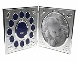 My First Year Two Tone Silver Double Baby Photo Frame