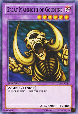 Yu-Gi-Oh! - Great Mammoth of Goldfine (LCJW-EN210) - Legendary Collection 4: Joey's World - 1st Edition - Common