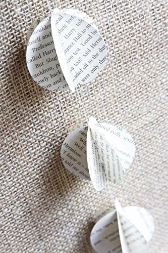Handmade 3D Circle Shaped Garland - Made from genuine Harry Potter books - 2 inch circles - Garland approx 10ft