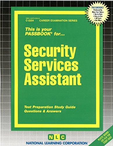 security services assistantpassbooks career examination passbooks