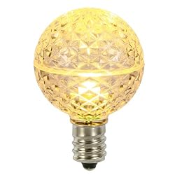 Club Pack of 12 LED G40 Warm Clear Replacement Christmas Light Bulbs - E17 Base