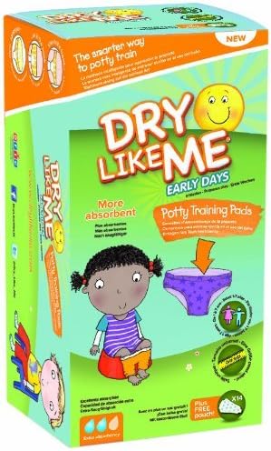 Dry Like Me Early Days Potty Training Pads - 14 X 4 (Total 56 Pads) by Dry Like Me