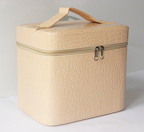 Annie Queen Khaki Makeup Cosmetics Studio Case Jewelry Storage Organizer