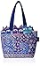 Laurel Burch Tote Zipper Top, 12 by 3-1/2 by 8-1/2-Inch, Tres Gatos, Blue/Gold