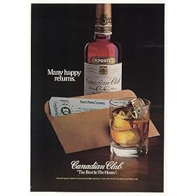 1982 Canadian Club Whisky Tax Refund Check Happy Print Ad