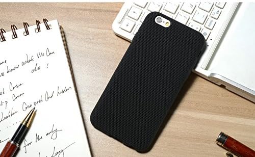 iPhone6 and iPhone6S Case by Cratus Case, Silicone Textured iPhone 6 and 6S 4.7 Case, Soft Case, Bumper Protection Case. (Black)