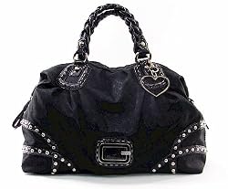 Guess Heartbreaker Large Satchel Handbag Coal