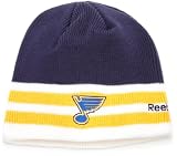 NHL Men's Face Off Cuffless Knit Hat (St. Louis Blues, One Size Fits All)