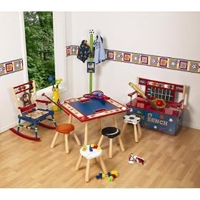 Kids Table and Chair Set - All Star Sports Kids Furniture Set by Levels of Discovery