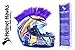 Helmet Hawks ® Motorcycle Helmet Mohawk w/Sticky Hook and Loop Fastener Adhesive - Royal Purple