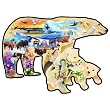 Polar Explorers Shaped Jigsaw Puzzle by Dennis Rogers 1000pc