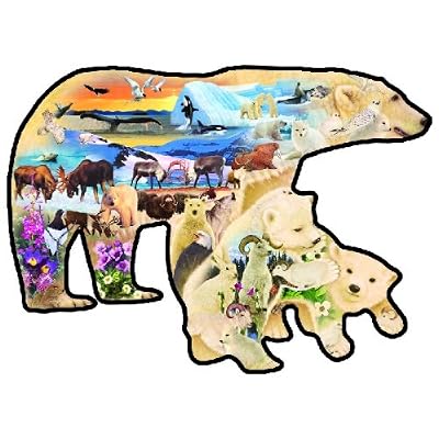 Polar Explorers Shaped Jigsaw Puzzle by Dennis Rogers 1000pc